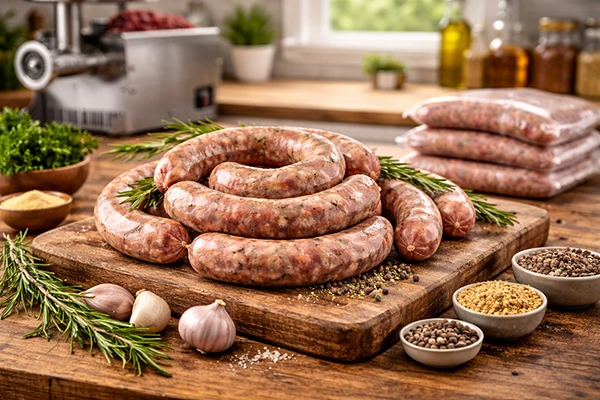 freshly made sausage