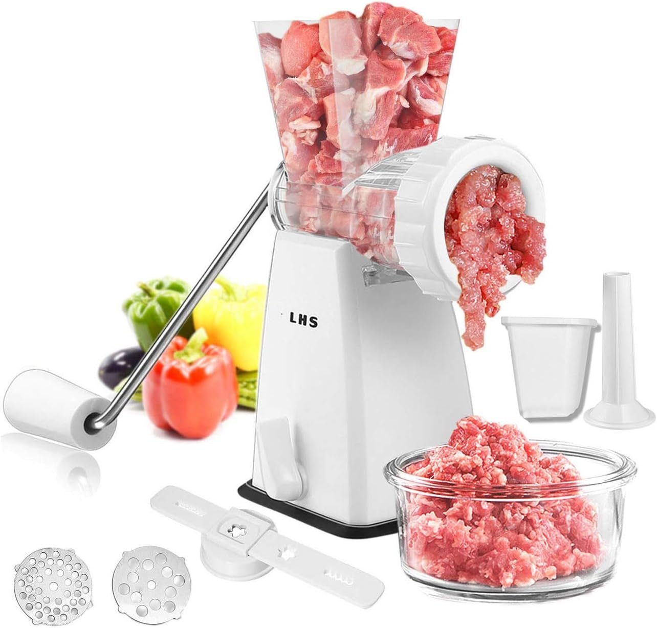 Manual Meat Grinder with Stainless Steel Blades